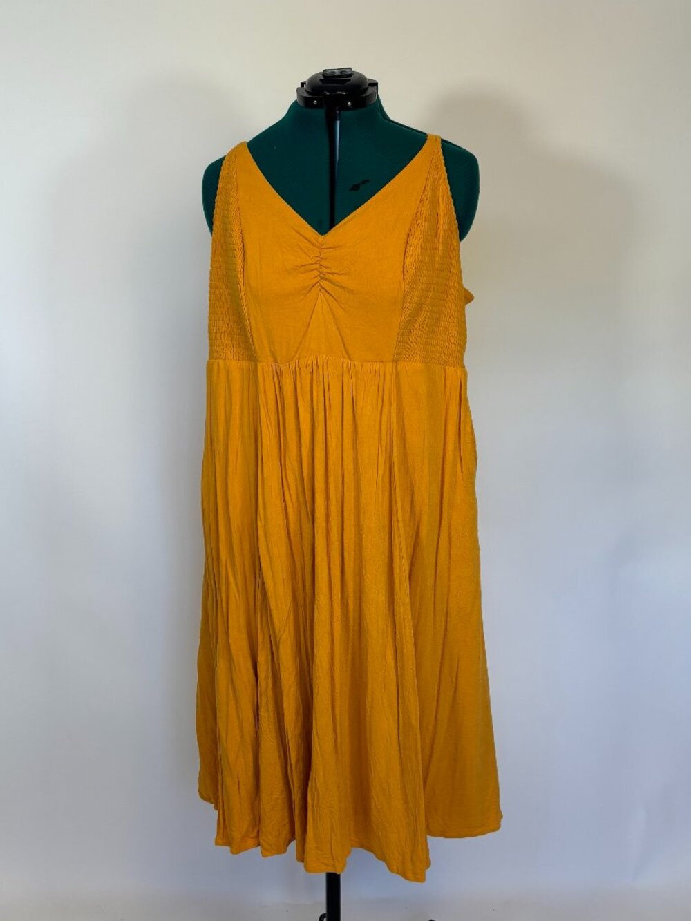 Torrid Yellow Sleeveless Midi Dress Size 4X